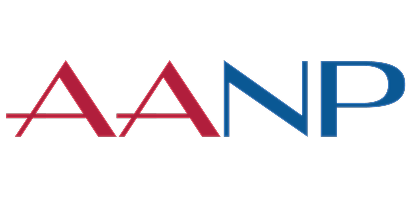 AANP logo in red and blue colors.