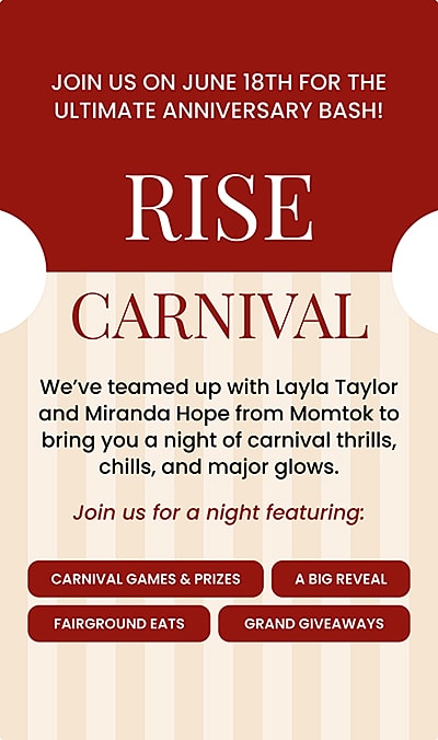 Anniversary carnival event announcement and details.